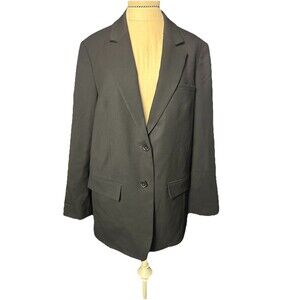 Everlane Blazer Womens Size  8 95% Wool Structured Classic Chic Black